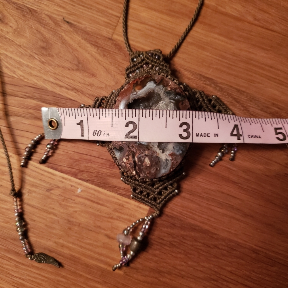 Macrame And Stone Necklace - image 8